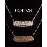Fight On - Embroidered Lace Necklace