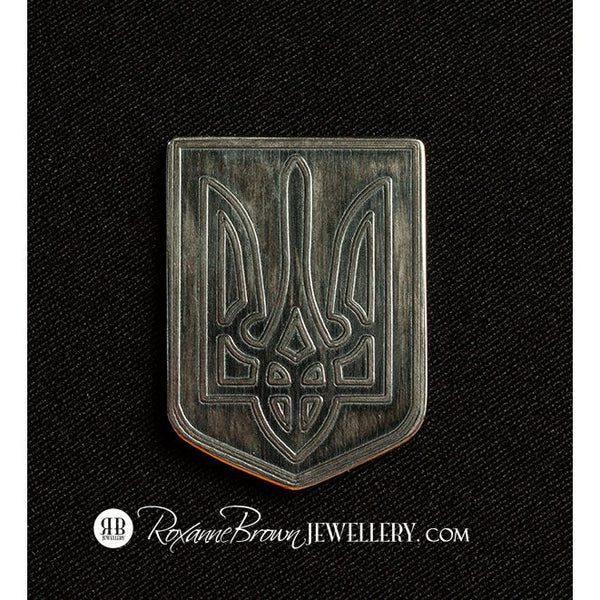 Fight On - The Tryzub Coat Of Arms Lapel Pins – Roxanne Brown