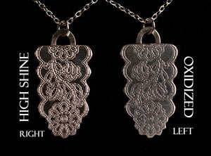 Fight On - Embroidered Lace Pendants
